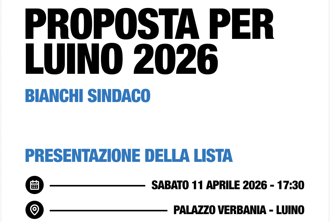 Presentazione della lista civica “Proposta per Luino 2026”